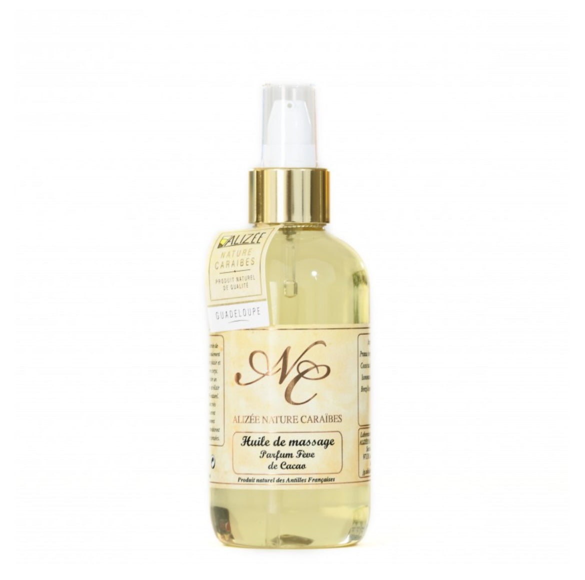 Huile de massage fève de cacao de Guadeloupe