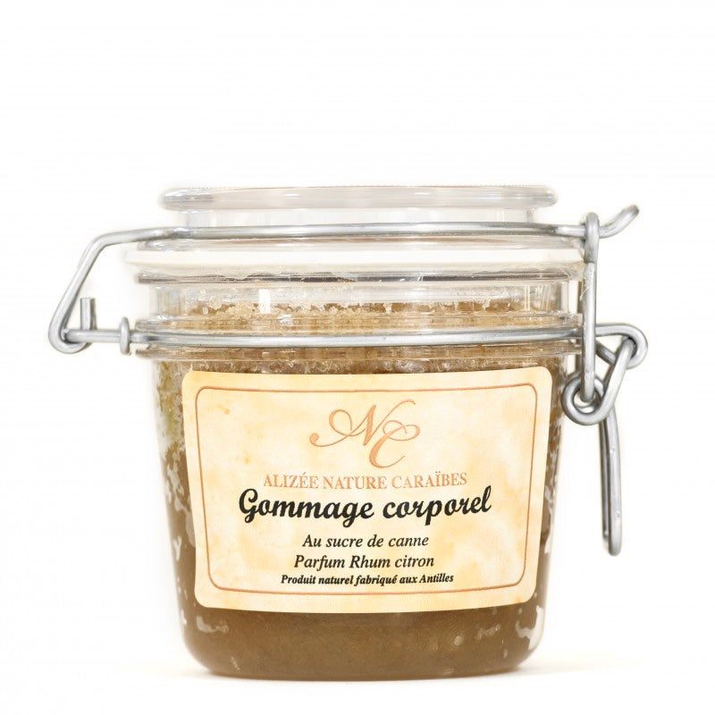 Gommage au sucre de canne parfum rhum citron de Guadeloupe 250ML