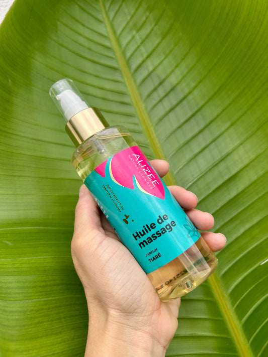 Huile de massage fleur de tiaré de Guadeloupe
