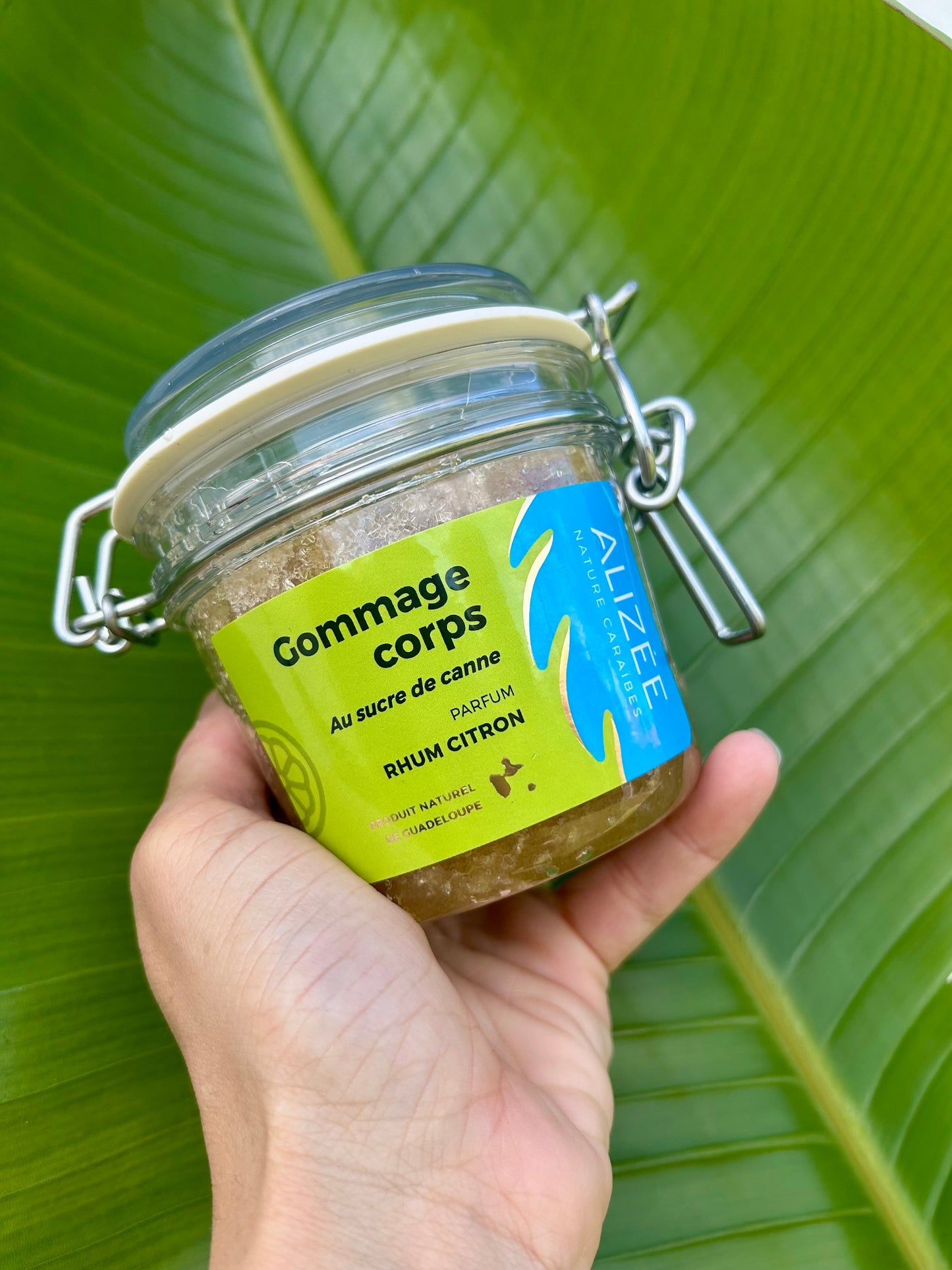 Gommage au sucre de canne parfum rhum citron de Guadeloupe 250ML