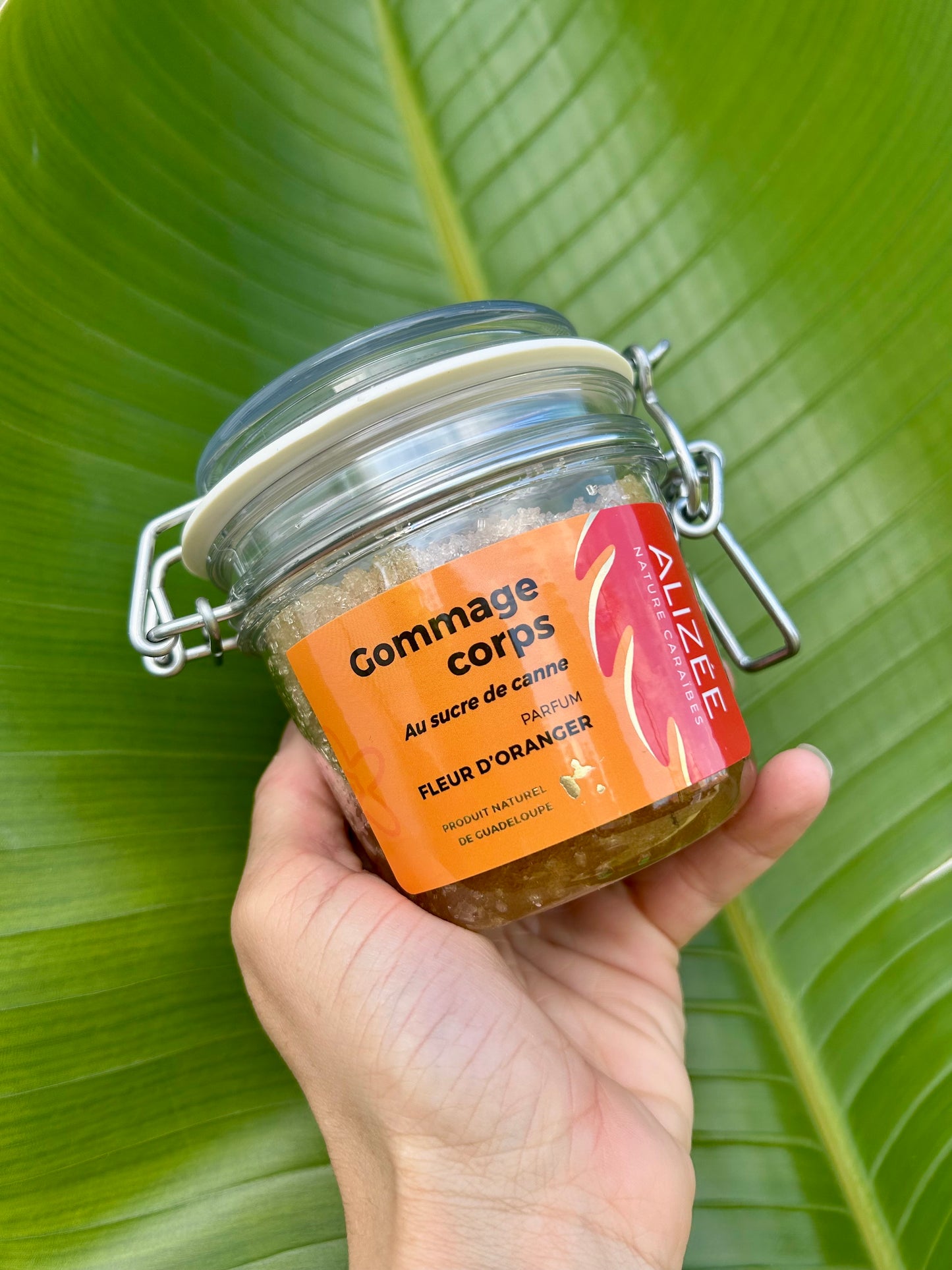 Gommage au sucre de canne parfum fleur d'oranger de Guadeloupe 250 ML