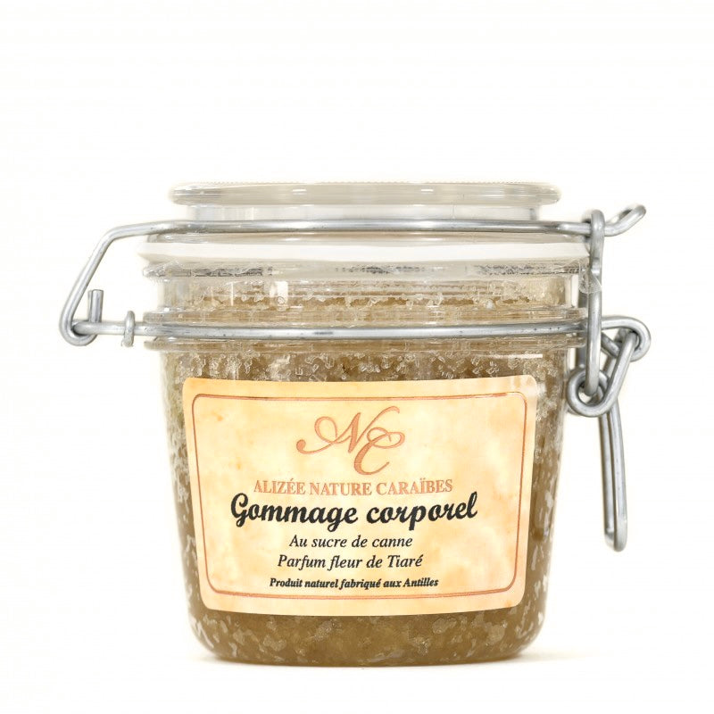Gommage au sucre de canne parfum fleur de tiaré de Guadeloupe 250ML