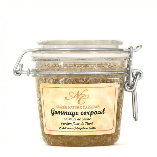 Gommage au sucre de canne parfum fleur de tiaré de Guadeloupe 250ML