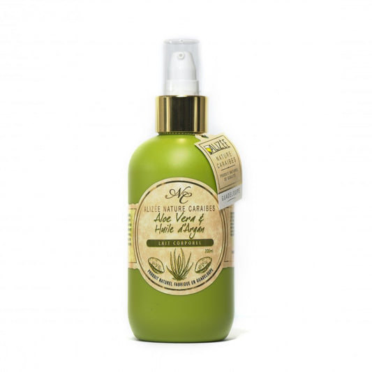 Lait hydratant aloé vera et huile d'argan de Guadeloupe